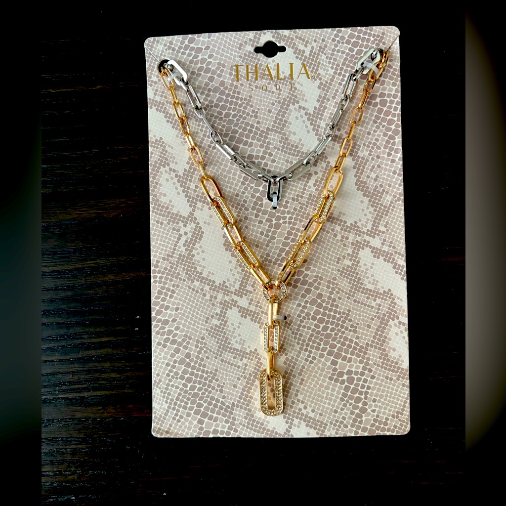 New Thalia Sodi Gold And Silver Necklace Set 15$